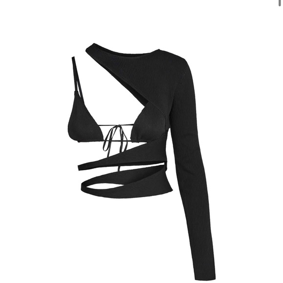 NWOT I.AM.GIA GENIVIEVE TOP - black - Picture 2 of 6